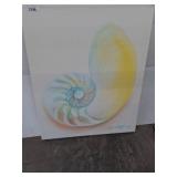 Nautilus Shell Painting Signed by Artist, 24x30