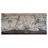 Decorative Pillows with Green Prints