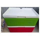 Coleman Plastic Coolers, Green and Red