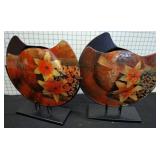 Decorative Ceramic Plates on Stands