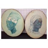 Oval Portrait Paintings on Canvasboard