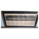 Framed 1911 All-Star Benefit Game Panorama