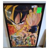 Framed 1998 Dragon Ball Z Poster, 24x36