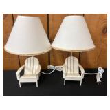 Adirondack Chair Table Lamps with Shades