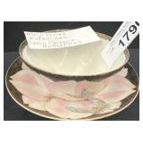 Meiji-Period Kutani Bowl and Saucer Set