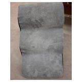 Gray Textured Lounger Cushion with Black Base