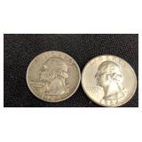 1964 Washington Silver Quarters