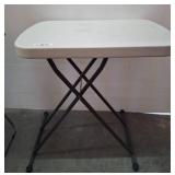 Staples Folding Table, Plastic and Metal Base
