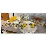 Royal Norfolk Lemon-Themed Dinnerware Collection