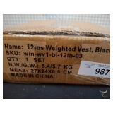 12Lbs Weighted Vest, Black