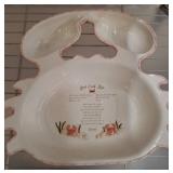 Amscan Ceramic Crab-Shaped Serving Dish