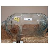 Clear Glass Pig-Shaped Coin Bank