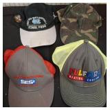 Four Branded and Thematic Baseball Caps