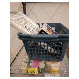Acrylic Paint Set with Thread Spools in Basket