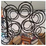 Wire Wine Rack and Assorted Paperback Books