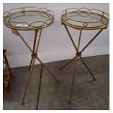 LuLu & Co. Gold Tone Tray Tables