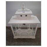 White Painted Decorative Wood Lantern