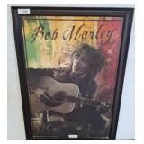 Framed Bob Marley Poster, 28x40
