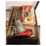 Box With Model Kit, Flashlight, Phones, & Hardware