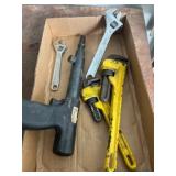 Boxed Lot of Tools With Wrenches and Ramset Tool