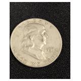 1957 Franklin Half Dollar Coin