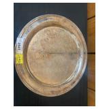 Silver-Plated Serving Tray with Rolled Edge