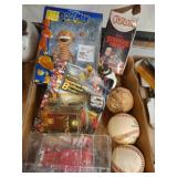 Box Lot of Toys, Baseballs, and Collectibles