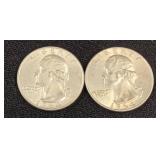 1964 Washington Silver Quarters