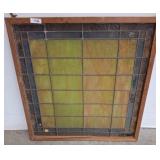 Leaded Glass Panel in Wooden Frame