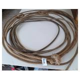 Coiled Brown Rope with Frayed Ends