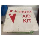 Metal First Aid Kit and Auto Repair Manual