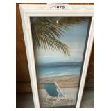 Framed Rectangular Beach Scene Print