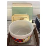 Ceramic Mug with Coasters and Small Tray
