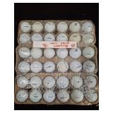 Tray of Recovered Mixed Golf Balls