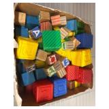 Wooden and Plastic Alphabet Blocks