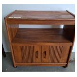 Medium Wood Cabinet with Shelves and Doors