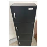 Black 4-Door Metal Storage Cabinet