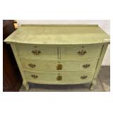 Green Painted Wood Dresser With Three Drawers