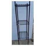 Black Metal Wire Shelf Unit, 3 Tiers
