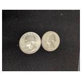 Two 1974 U.S. Washington Quarters