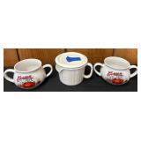 Campbellï¿½s Soup Mugs and Lidded White Bowl Set