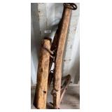Wooden Yoke with Rusted Metal Hardware