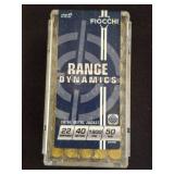 Fiocchi Range Dynamics .22 WMR Ammo, 50 Rounds