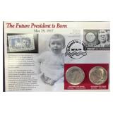 Kennedy Collectible Set with Coins and Stamps