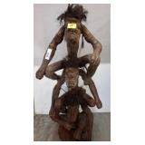 Carved Wood Figurative Sculpture, 41 Inches