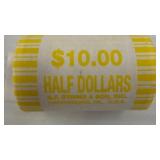 Wrapped Roll of $10 Kennedy Half Dollars