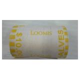 Loomis $10 Halves Coin Roll, Kennedy Ends