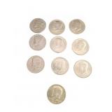 10 Kennedy Half Dollar Coins
