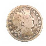 1900 Barber Half Dollar Coin