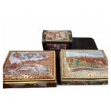 3 Schmidt Decorative Tin Boxes
